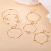 European And American Fashionable Golden Spot Drill Arrow-shaped Water Drop-shaped V-shaped 6 Pieces Suit